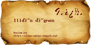 Illés Ágnes névjegykártya