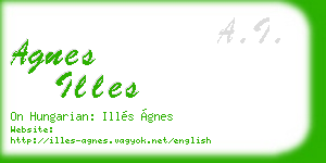 agnes illes business card