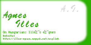 agnes illes business card